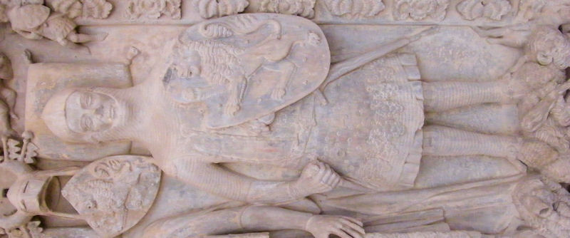 Germany Nienburg - St Marien and St Cyprian Margrave Thietmar died 978 and son Gero effigy 1350